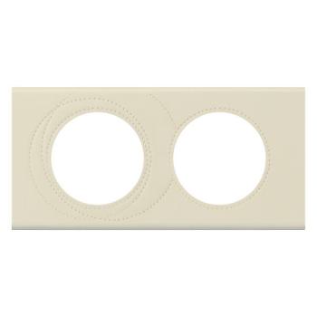  PLAQUE 2P CUIR PERLE COUTURE 
