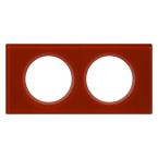  PLAQUE 2P VERRE CARMIN 