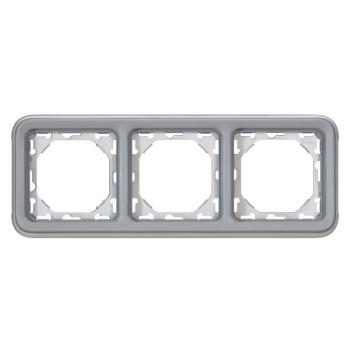  PLAQUE + SUPPORT 3PH GRIS 
