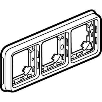  PLAQUE + SUPPORT 3PH BLANC 