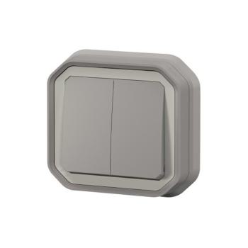  CDE DOUBLE 10AX GRIS ENCASTRE 