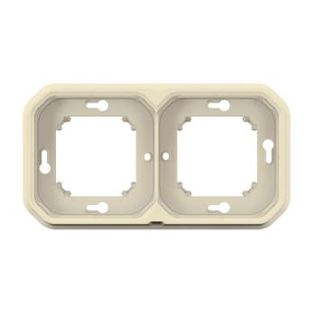  SUPPORT ENCASTRE 2P H/V BEIGE 
