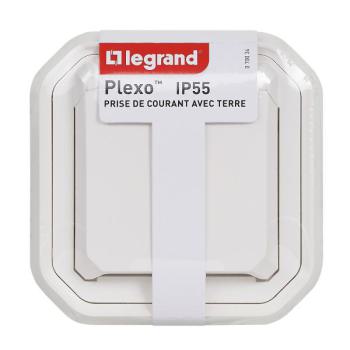 2P+T F/B BLANC ENCASTRE GRIF 