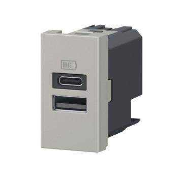  CHARG 1M 2USB A+C 15W ALU 