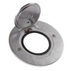  PLATINE SOL RONDE INOX BROSSE 