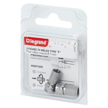 FICHE TV "F"D.7MM X2 A VIS 