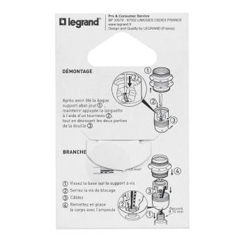  DOUILLE ACIER LAITON.E27 BAGUE 