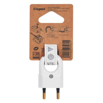  FICHE 2P 6A ANNEAU PLAST BLANC 