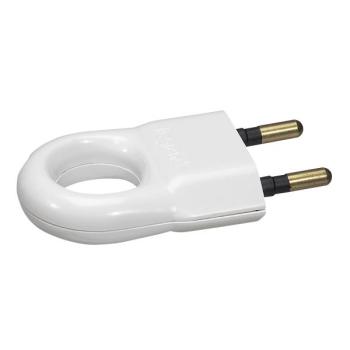  FICHE 2P 6A ANNEAU PLAST BLANC 