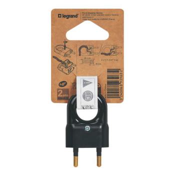  FICHE 2P 6A ANNEAU PLAST NOIR 