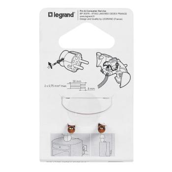  FICHE 2P 16A EXTRA PLAT BLANC 