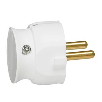  FICHE 2P 16A EXTRA PLAT BLANC 