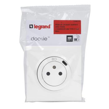  2P+T/1XUSB C 1P BLANC CPL 