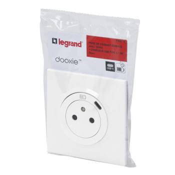  2P+T/1XUSB C 1P BLANC CPL 