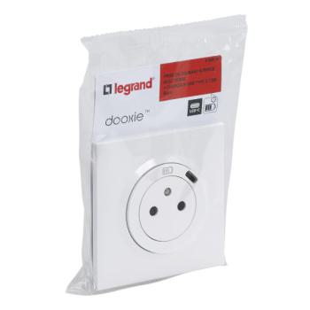  2P+T/1XUSB C 1P BLANC CPL 