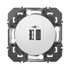  2USB CHARG A+C 3A 15W WH C. 