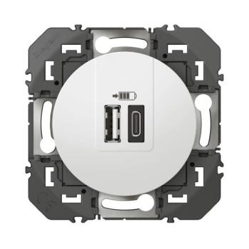  2USB CHARG A+C 3A 15W WH C. 