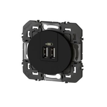  2USB CHARG A+A 3A  BLACK C. 
