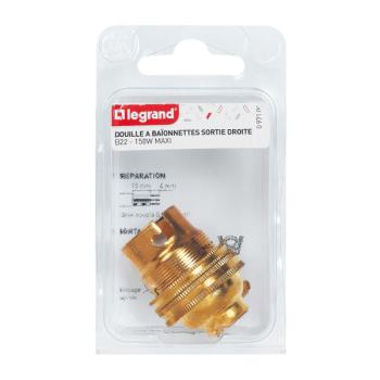  DOUILLE ACIER B22 PASS.FIL+BAG 