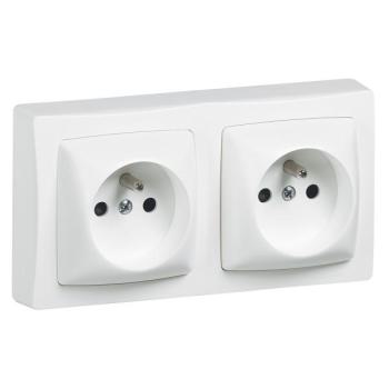  2X2P+T PRECABLEES F/B BLANC 