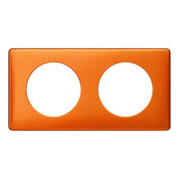  PLAQUE METAL 2P ORANGE SNAKE 