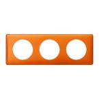  PLAQUE METAL 3P ORANGE SNAKE 