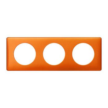  PLAQUE METAL 3P ORANGE SNAKE 