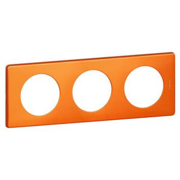  PLAQUE METAL 3P ORANGE SNAKE 