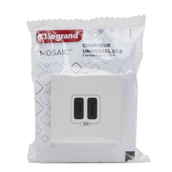  2USB CC 3A 2MOD COMPO BLANC 