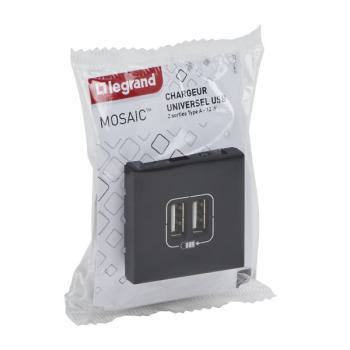  2USB AA 3A 2MOD COMPO NOIR 