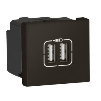  2USB AA 3A 2MOD COMPO NOIR 