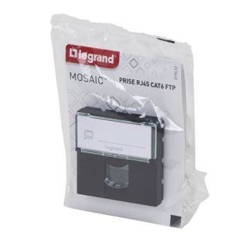  RJ45 CAT6FTP 2MOD COMPO NOIR 
