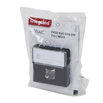  RJ45 CAT6STP 2MOD COMPO NOIR 
