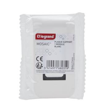  SUPPORT + PLAQUE 1 MOD BLANC 