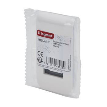  SUPPORT + PLAQUE 1 MOD BLANC 