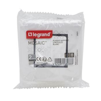  SUPPORT G+PLAQUE 2 MOD BLANC 