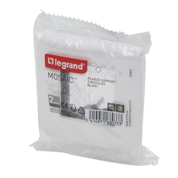  SUPPORT G+PLAQUE 2 MOD BLANC 