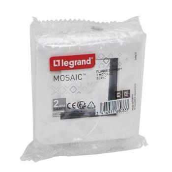  SUPPORT G+PLAQUE 2 MOD BLANC 