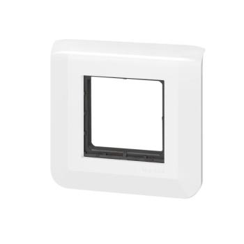  SUPPORT V+PLAQUE 2 MOD BLANC 