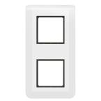  SUPPORT+PLAQUE 2X2MOD V BLANC 