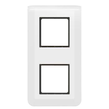  SUPPORT+PLAQUE 2X2MOD V BLANC 