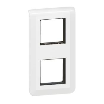  SUPPORT+PLAQUE 2X2MOD V BLANC 