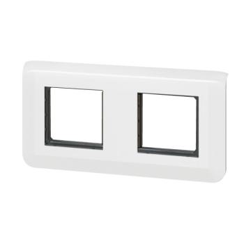  SUPPORT+PLAQUE 2X2MOD H BLANC 