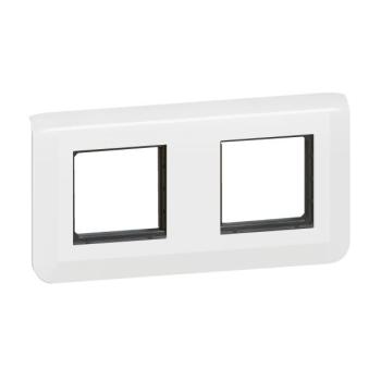  SUPPORT+PLAQUE 2X2MOD H BLANC 