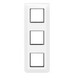  SUPPORT+PLAQUE 3X2MOD V BLANC 