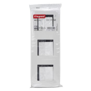  SUPPORT+PLAQUE 3X2MOD V BLANC 