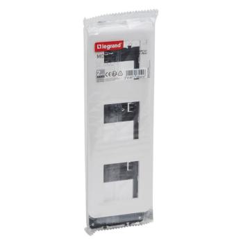  SUPPORT+PLAQUE 3X2MOD V BLANC 