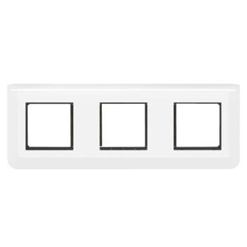  SUPPORT+PLAQUE 3X2MOD H BLANC 