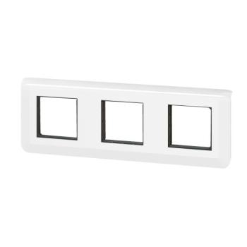  SUPPORT+PLAQUE 3X2MOD H BLANC 
