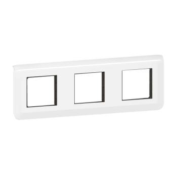  SUPPORT+PLAQUE 3X2MOD H BLANC 